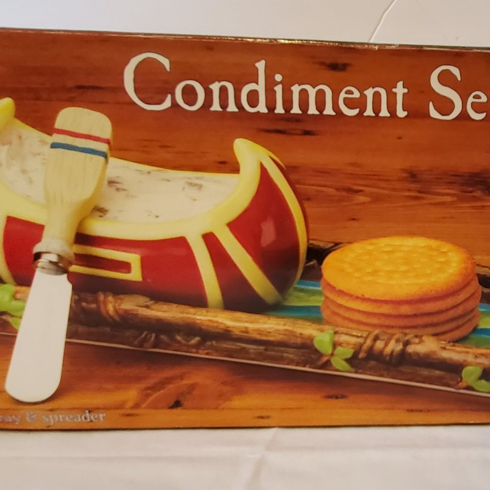 Western Cowboy Canoe Bowl Spreader and Tray